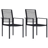 Garden Chairs 4 Pcs Pvc Rattan Black