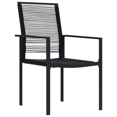Garden Chairs 4 Pcs Pvc Rattan Black