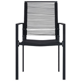 Garden Chairs 4 Pcs Pvc Rattan Black