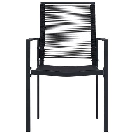 Garden Chairs 4 Pcs Pvc Rattan Black