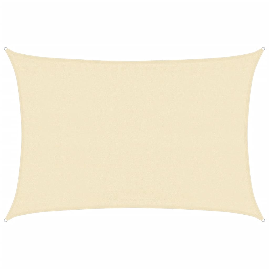 Sunshade Sail 160 g/m² Cream 3.5x5 m HDPE