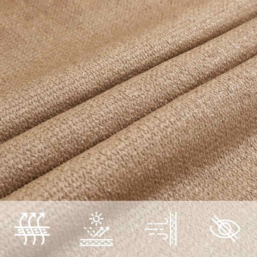 Sunshade Sail 160 g/m² Taupe 6x8 m HDPE