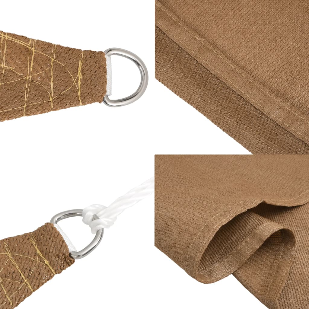 Sunshade Sail 160 g/m² Taupe 6x8 m HDPE