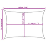Sunshade Sail 160 g/m² Taupe 6x8 m HDPE