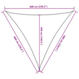 Sunshade Sail 160 g/m² Taupe 6x6x6 m HDPE