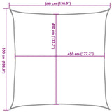 Sunshade Sail 160 g/m² Square Yellow 5x5 m HDPE
