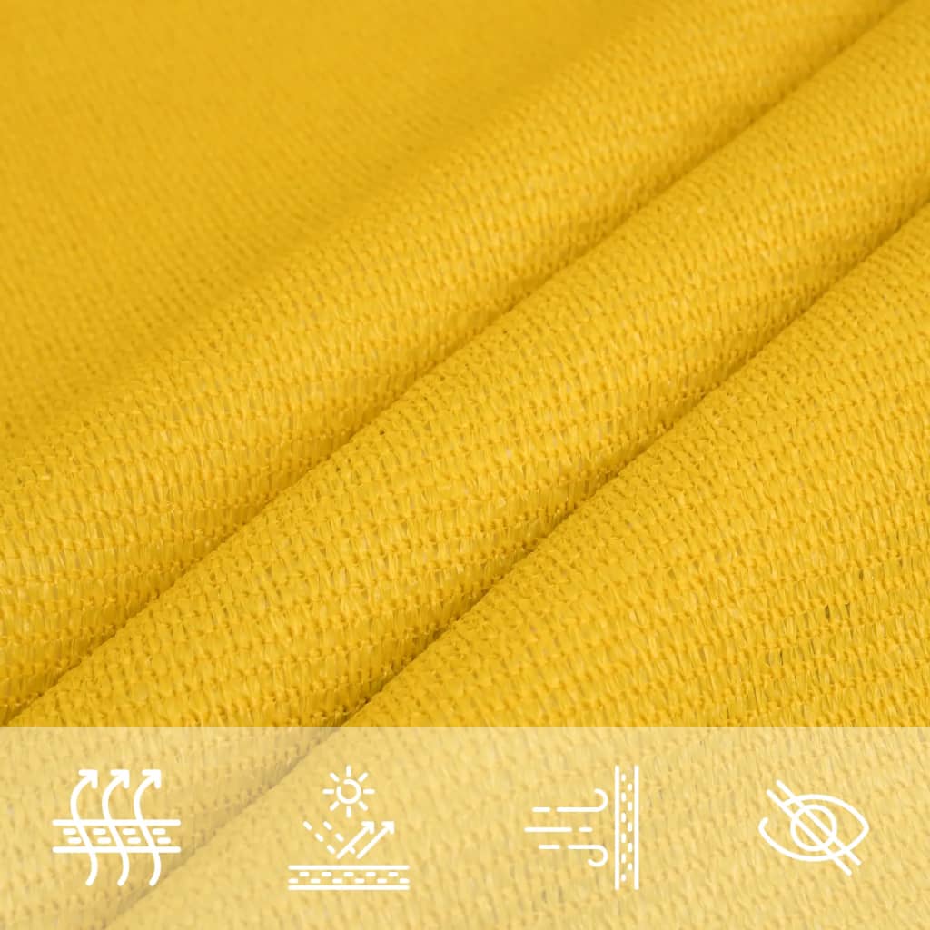 Sunshade Sail 160 g/m² Yellow 3x4.5 m HDPE