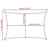 Sunshade Sail 160 g/m² Yellow 3x4.5 m HDPE