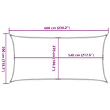 Sunshade Sail 160 g/m² Yellow 3x6 m HDPE