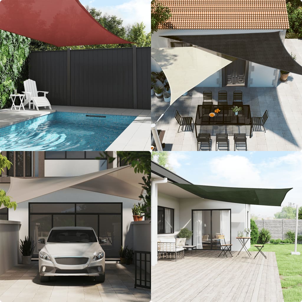 Sunshade Sail 160 g/m² Red 4x6 m HDPE