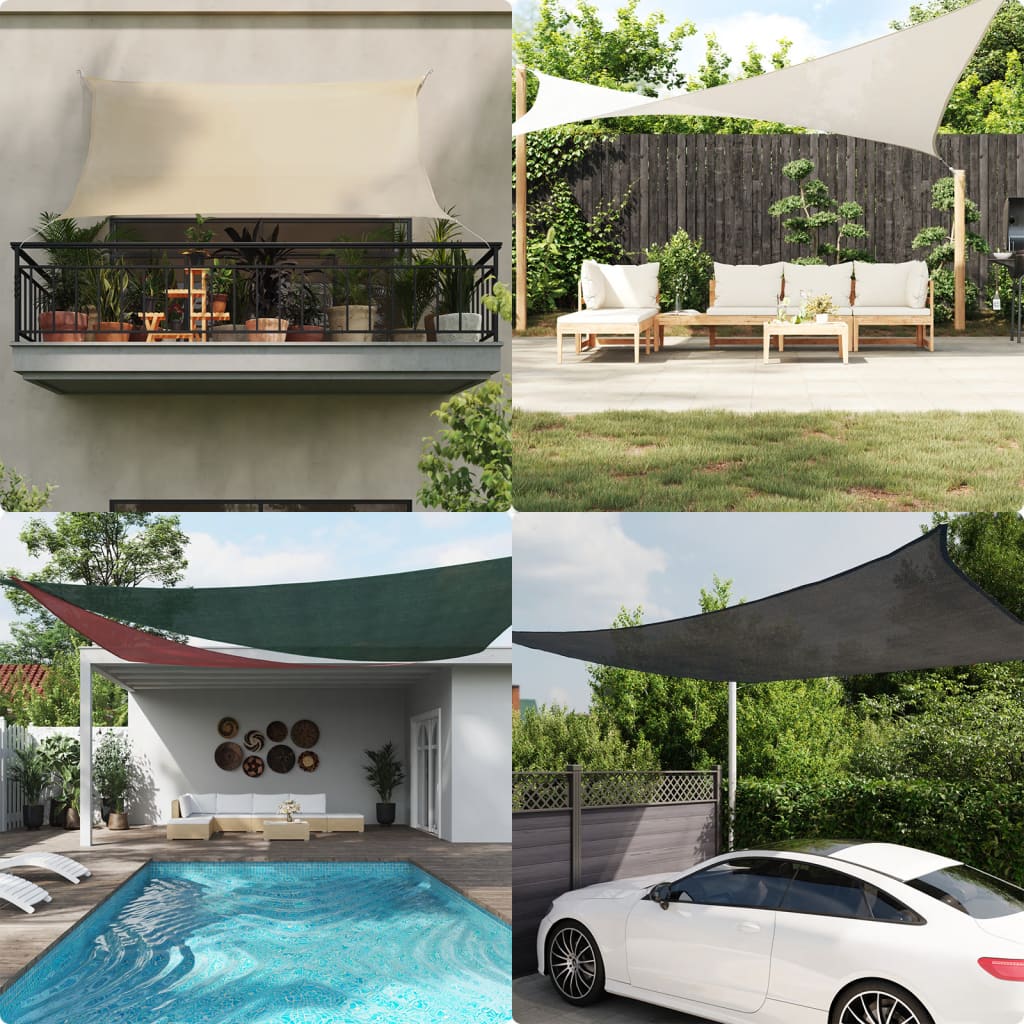 Sunshade Sail 160 g/m² Red 4x6 m HDPE