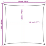 Sunshade Sail 160 g/m² Black 4x4 m HDPE