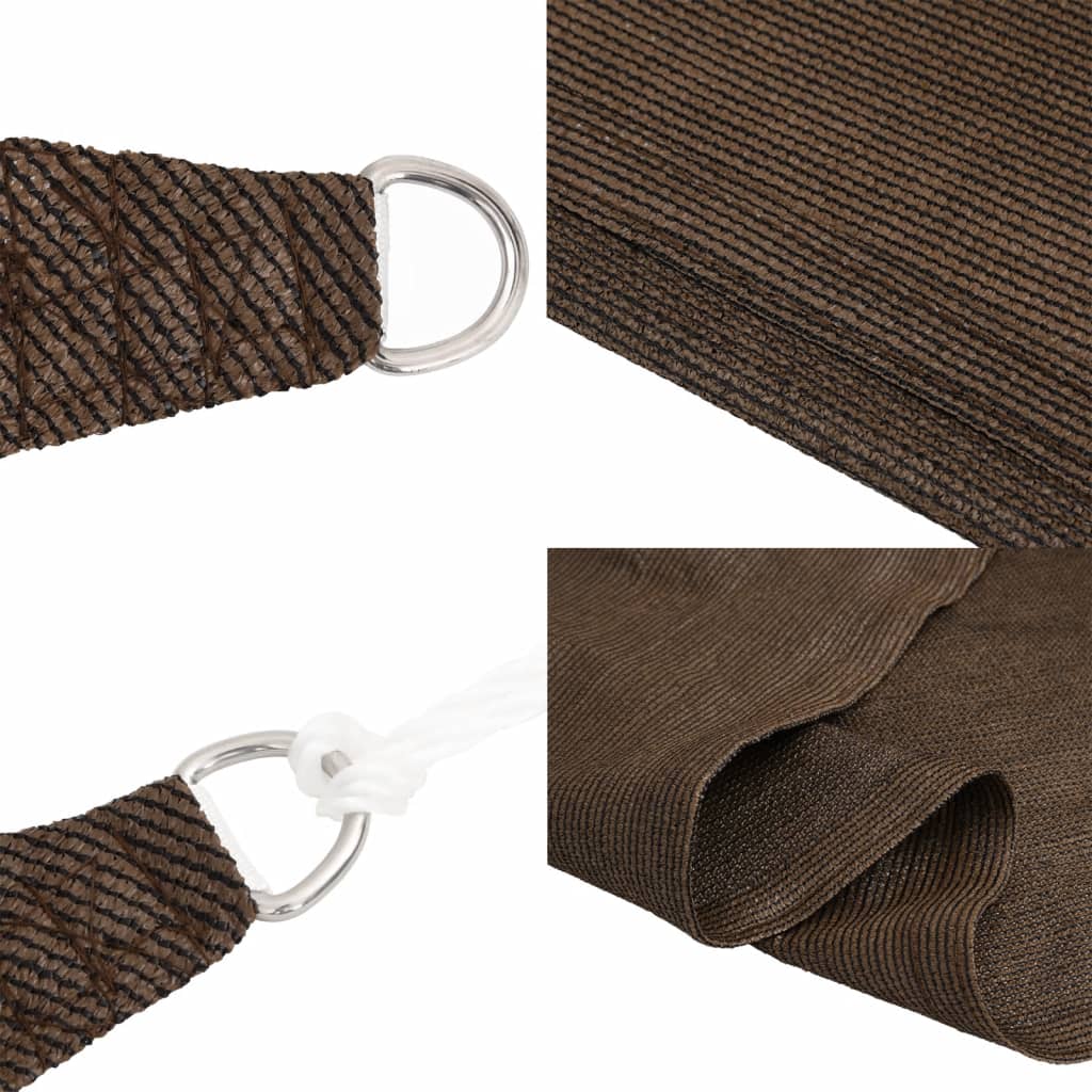 Sunshade Sail 160 g/m² Brown 3x6 m HDPE