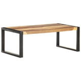 Coffee Table 110X60X40 Cm Rough Mango Wood