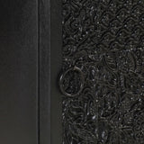 Bedside Cabinet Black 40X30X50 Cm Solid Acacia And Mango Wood