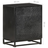 Bedside Cabinet Black 40X30X50 Cm Solid Acacia And Mango Wood