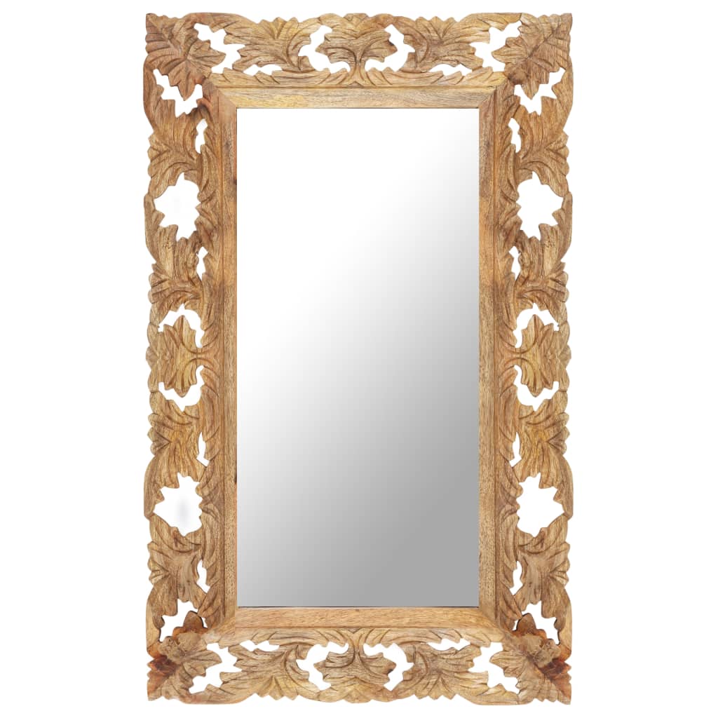 Hand Carved Mirror 110X50 Cm Solid Mango Wood
