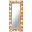 Hand Carved Mirror 110X50 Cm Solid Mango Wood