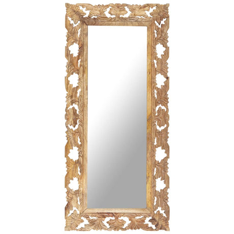 Hand Carved Mirror 110X50 Cm Solid Mango Wood