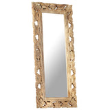 Hand Carved Mirror 110X50 Cm Solid Mango Wood