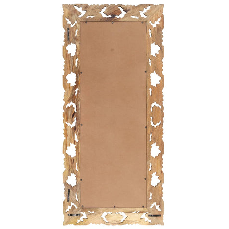 Hand Carved Mirror 110X50 Cm Solid Mango Wood