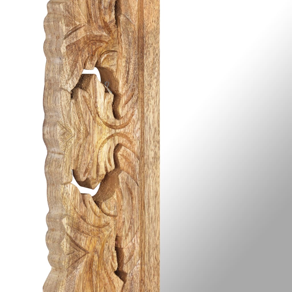 Hand Carved Mirror 110X50 Cm Solid Mango Wood