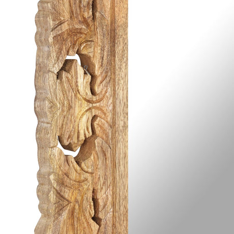 Hand Carved Mirror 110X50 Cm Solid Mango Wood