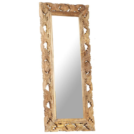 Hand Carved Mirror 110X50 Cm Solid Mango Wood