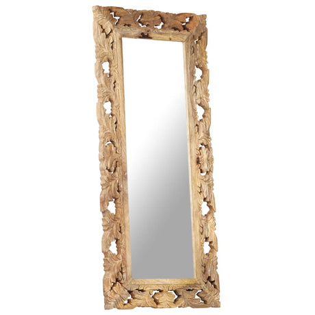 Hand Carved Mirror 110X50 Cm Solid Mango Wood