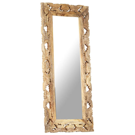 Hand Carved Mirror 110X50 Cm Solid Mango Wood