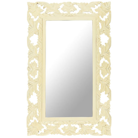 Hand Carved Mirror 110X50 Cm Solid Mango Wood
