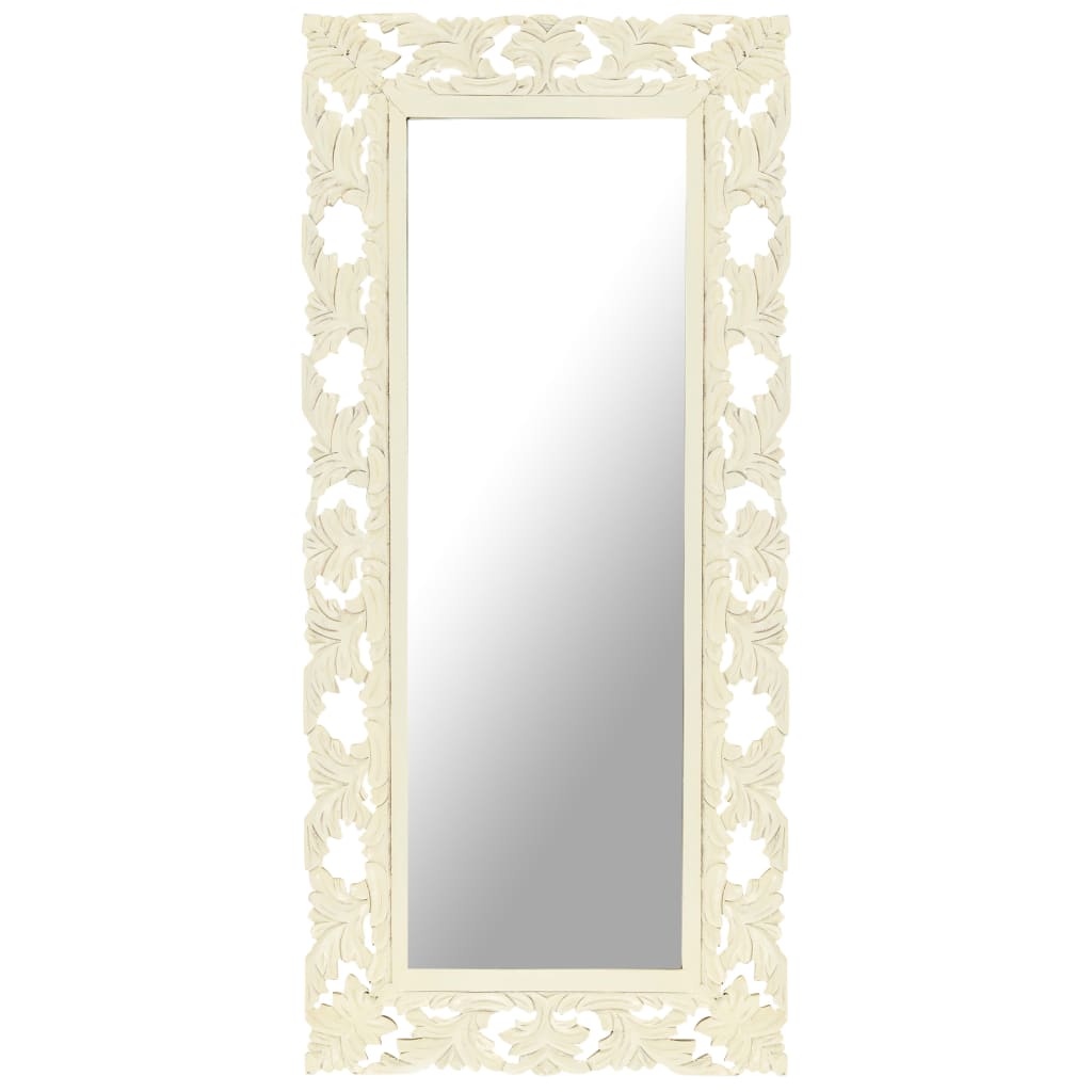 Hand Carved Mirror 110X50 Cm Solid Mango Wood