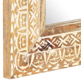 Hand-Carved Mirror Solid Mango Wood