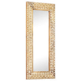 Hand-Carved Mirror Solid Mango Wood
