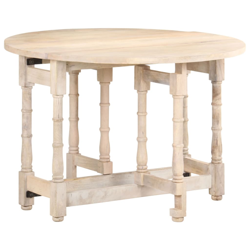 Dining Table Round 110X76 Cm Solid Mango Wood