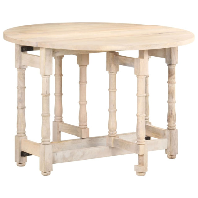Dining Table Round 110X76 Cm Solid Mango Wood