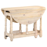 Dining Table Round 110X76 Cm Solid Mango Wood