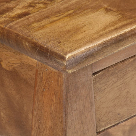 Bed Cabinet 28X28X46 Cm Solid Mango Wood