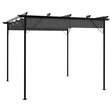 Pergola With Retractable Roof White 3X3 M Steel