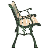 Garden Bench Cast Iron And Solid Firwood