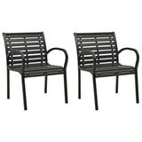 Garden Chairs 2 Pcs Steel And Wpc