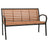 Garden Bench Steel And Wpc Black And