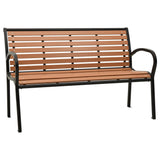 Garden Bench Steel And Wpc Black And