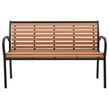 Garden Bench Steel And Wpc Black And