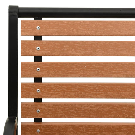 Garden Bench Steel And Wpc Black And