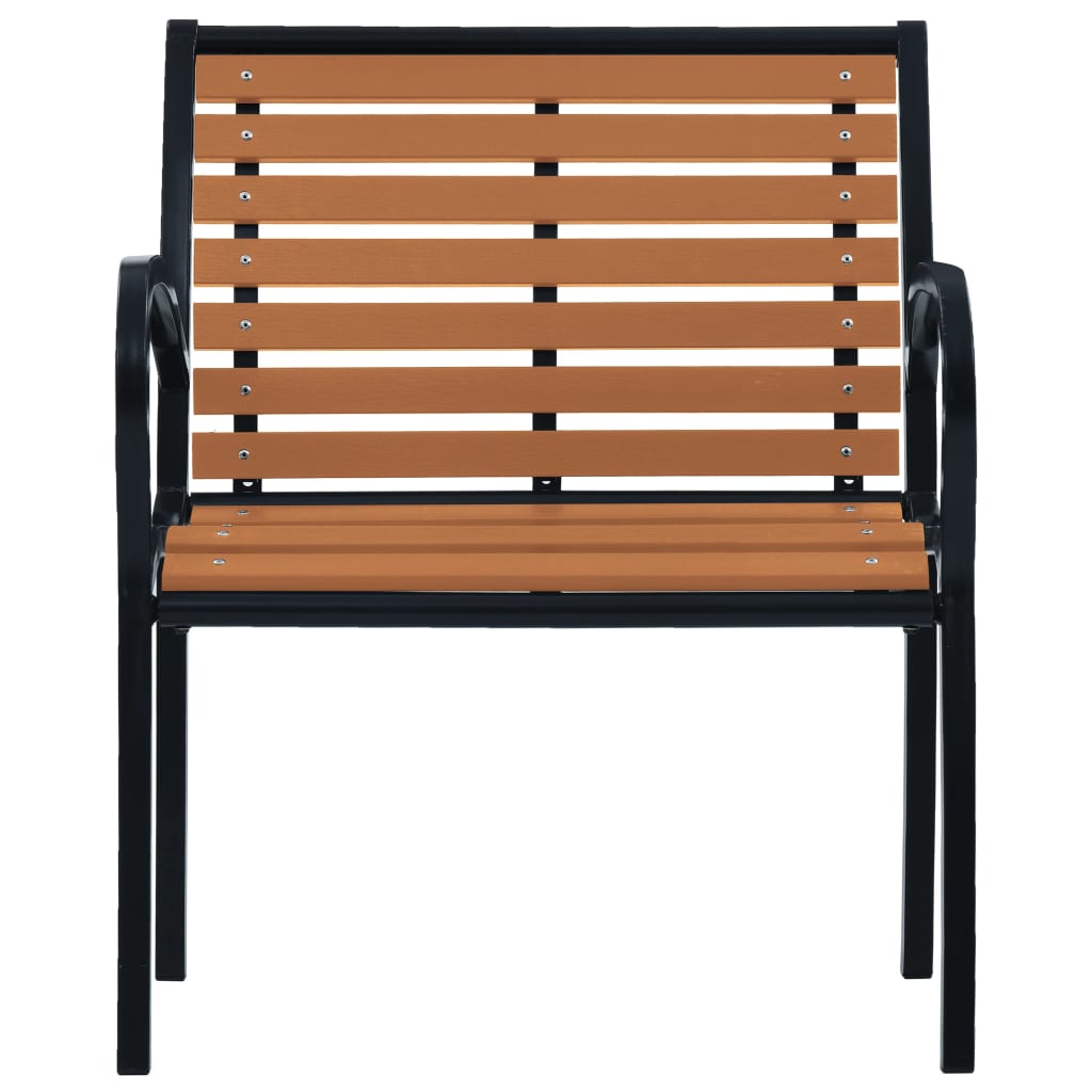 Garden Chairs 2 Pcs Steel And Wpc