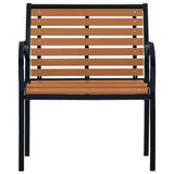 Garden Chairs 2 Pcs Steel And Wpc