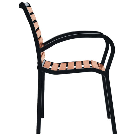 Garden Chairs 2 Pcs Steel And Wpc
