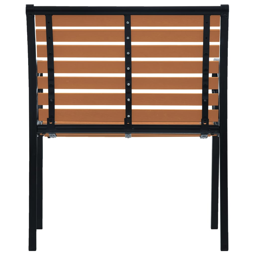 Garden Chairs 2 Pcs Steel And Wpc