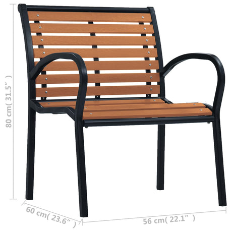 Garden Chairs 2 Pcs Steel And Wpc